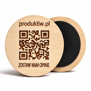 Magnes QR okrągły 6 cm – 50 szt – personalizowany