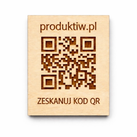 Magnes QR prostokątny 6 × 5 cm – 50 szt – personalizowany kod QR Google, Facebook