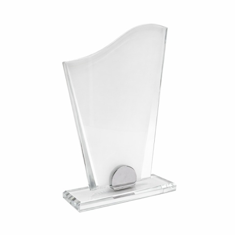 statuetka szklana FALA 10 mm do na białym tle