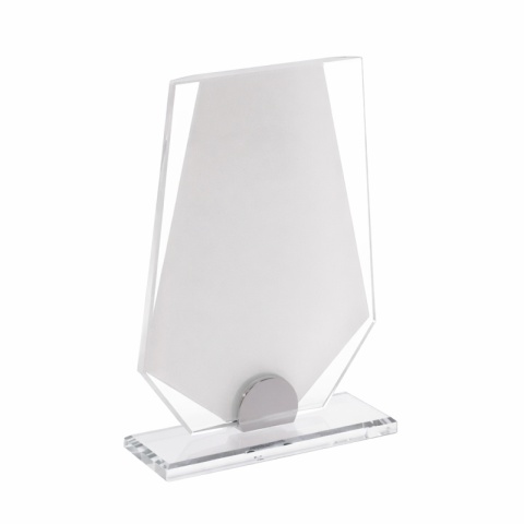 Statuetka szklana VERTEX 10 mm z personalizacją – nowoczesna nagroda firmowa