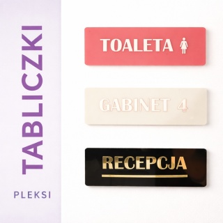 Tabliczka drzwiowa z pleksi 3D – oznaczenie pomieszczeń