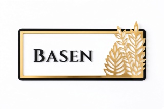 Tabliczka na Drzwi BASEN Luxury Gold 3D | Elegancki Szyld Przydrzwiowy